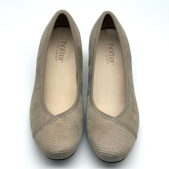 Hotter Monica Beige Lizard Print Heels UK 4 US 6 - Picture 2 of 13